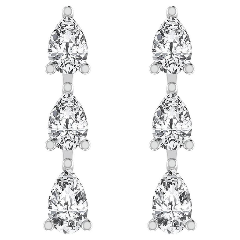 Cascade Diamond Drops — naušnice bijelo zlato dijamant