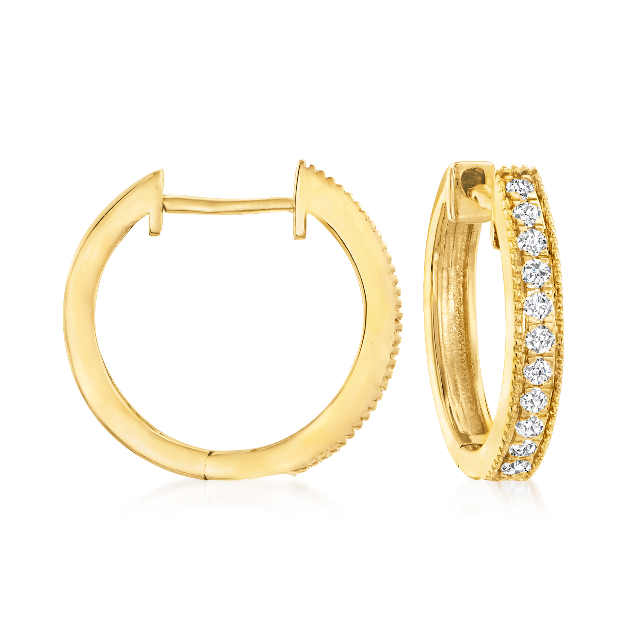 Mini Huggie Hoops — naušnice žuto zlato kružne