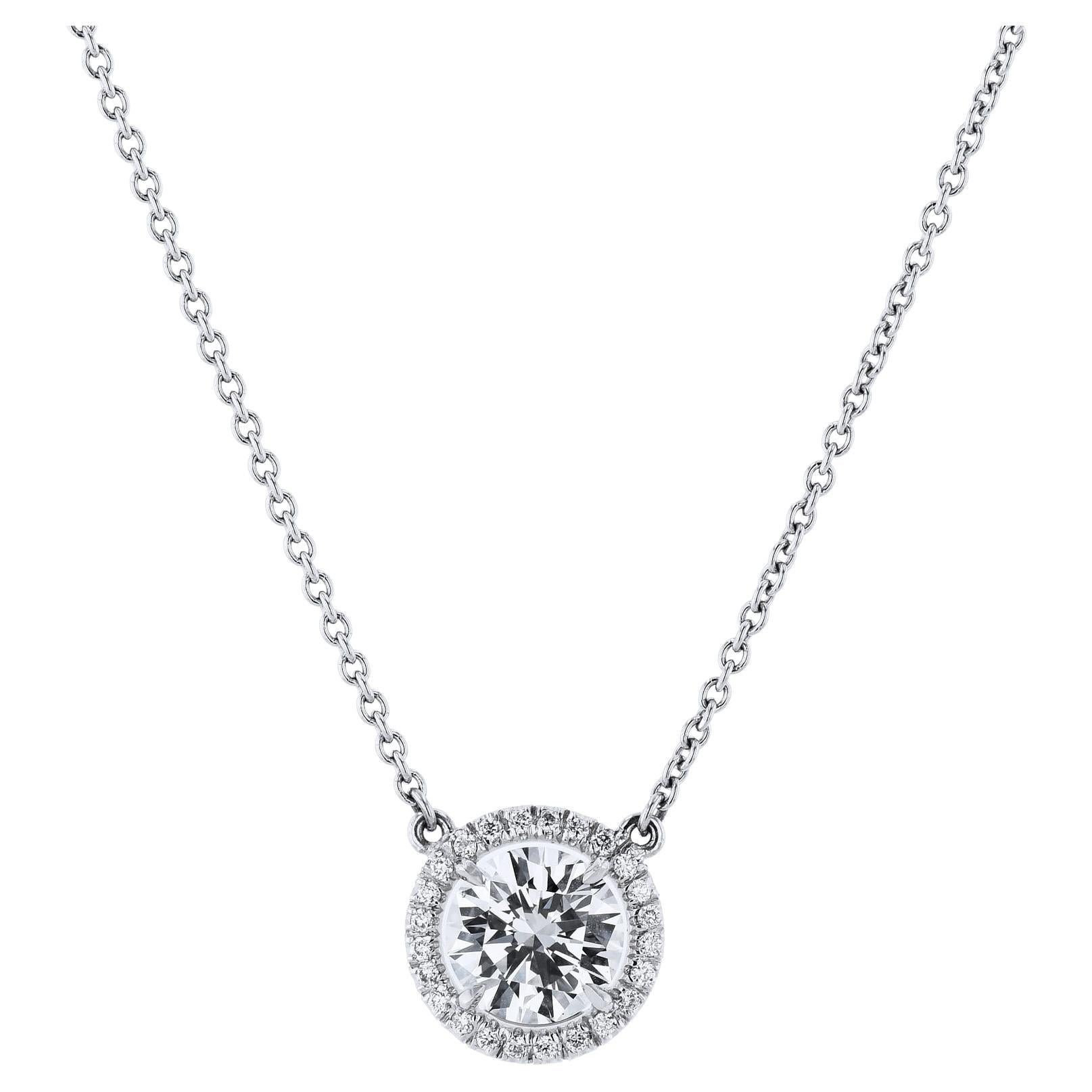 Diamond Drop Pendant — ogrlica bijelo zlato dijamant